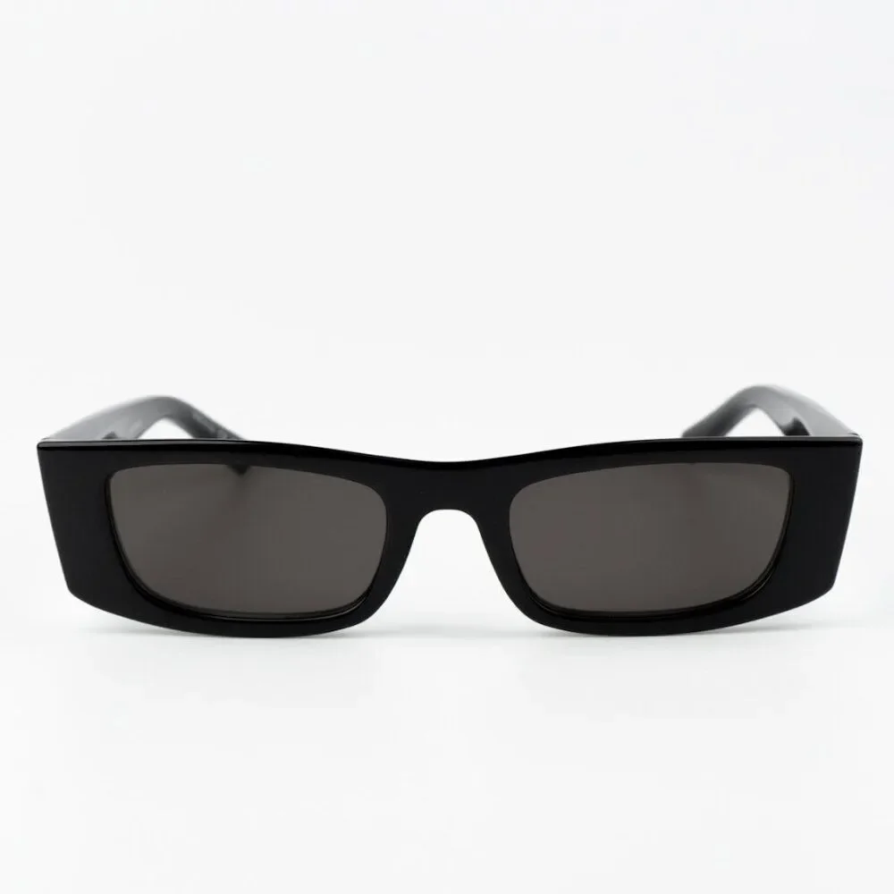 NEW Saint Laurent SL553 001 Black Grey Rectangle Unisex Sunglasses